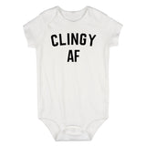 Clingy AF Funny Infant Baby Boys Bodysuit White