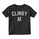 Clingy AF Funny Infant Baby Boys Short Sleeve T-Shirt Black