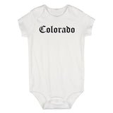 Colorado State Old English Infant Baby Boys Bodysuit White