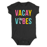 Colorful Vacay Vibes Palm Tree Infant Baby Boys Bodysuit Black