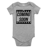 Coming Soon Baby Movie Baby Bodysuit One Piece Grey
