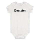 Compton Old English California Infant Baby Boys Bodysuit White