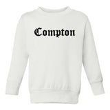 Compton Old English California Toddler Boys Crewneck Sweatshirt White