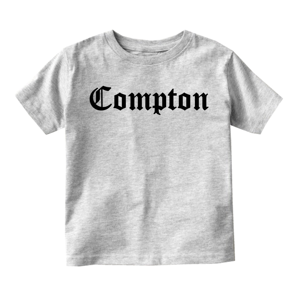 Compton Old English California Toddler Boys Short Sleeve T-Shirt Grey
