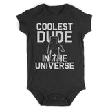 Coolest Dude In The Universe Astronaut Infant Baby Boys Bodysuit Black