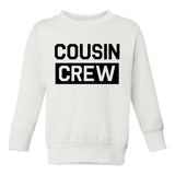 Cousin Crew Box Toddler Boys Crewneck Sweatshirt White