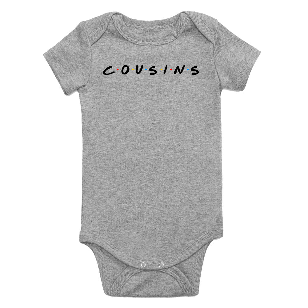 Cousins Friends Infant Baby Boys Bodysuit Grey