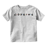 Cousins Friends Infant Baby Boys Short Sleeve T-Shirt Grey