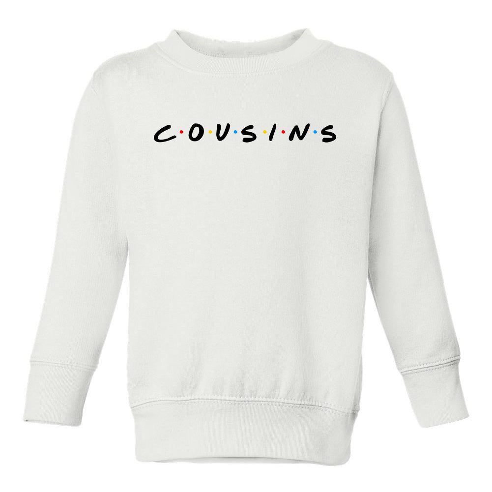 Cousins Friends Toddler Boys Crewneck Sweatshirt White