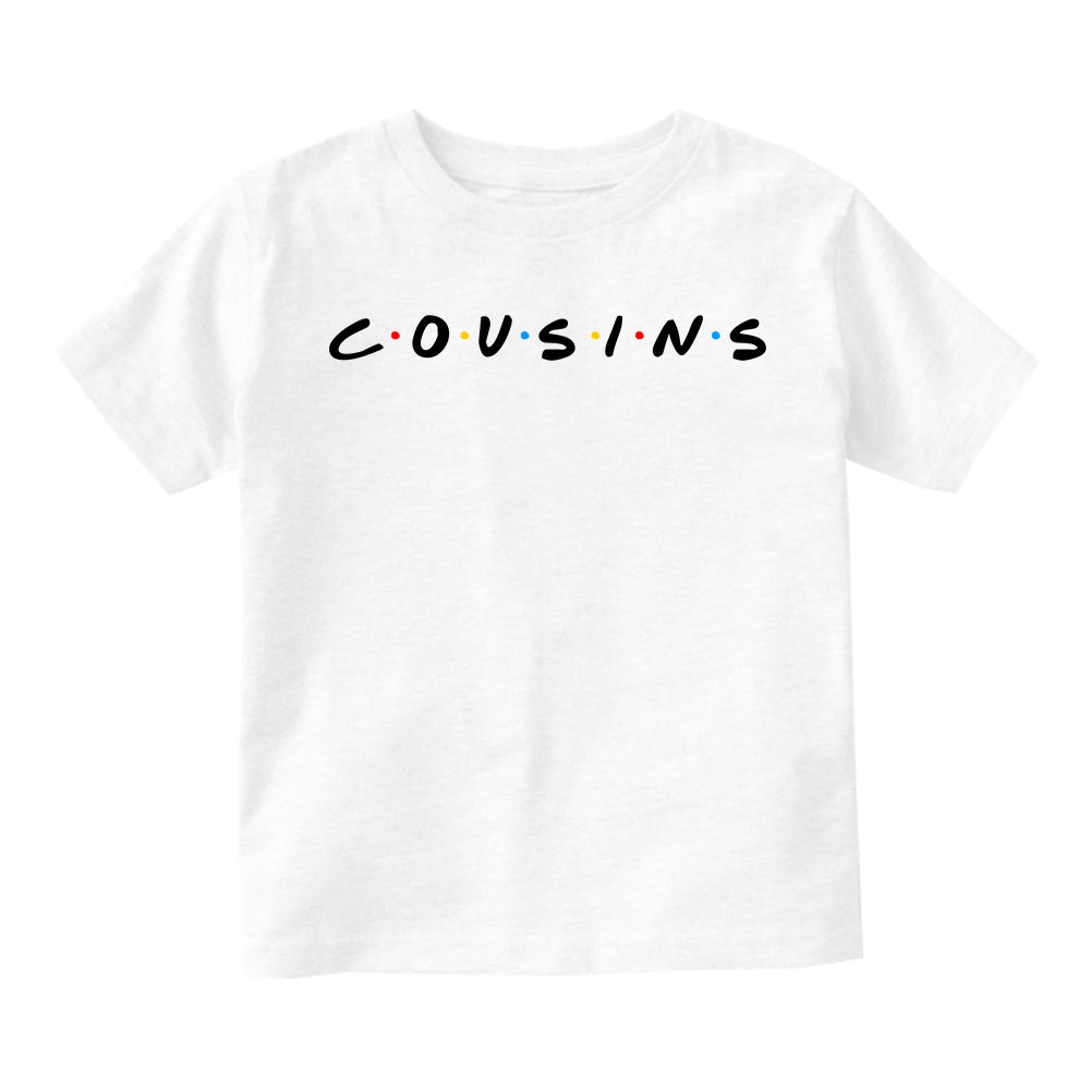 Cousins Friends Toddler Boys Short Sleeve T-Shirt White