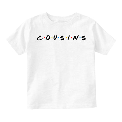 Cousins Friends Toddler Boys Short Sleeve T-Shirt White