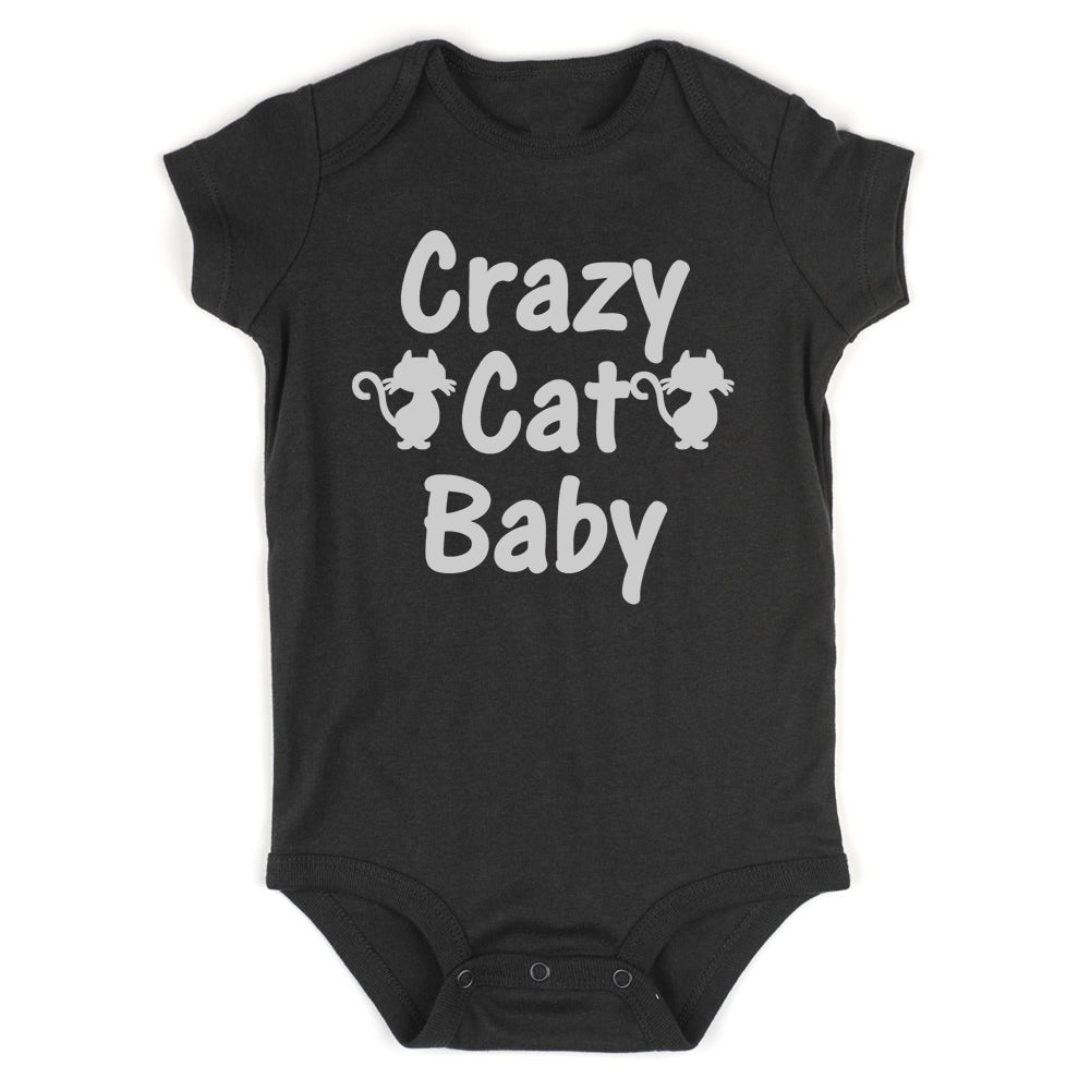 Crazy Cat Baby Infant Baby Boys Bodysuit Black