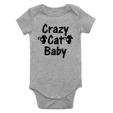 Crazy Cat Baby Infant Baby Boys Bodysuit Grey