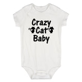 Crazy Cat Baby Infant Baby Boys Bodysuit White