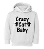 Crazy Cat Baby Toddler Boys Pullover Hoodie White