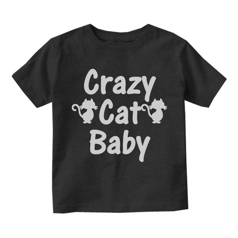 Crazy Cat Baby Toddler Boys Short Sleeve T-Shirt Black