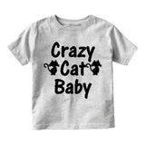 Crazy Cat Baby Toddler Boys Short Sleeve T-Shirt Grey