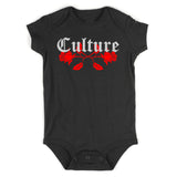 Culture Red Roses Infant Baby Boys Bodysuit Black