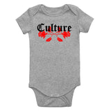 Culture Red Roses Infant Baby Boys Bodysuit Grey