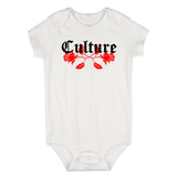 Culture Red Roses Infant Baby Boys Bodysuit White