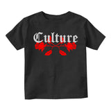 Culture Red Roses Infant Baby Boys Short Sleeve T-Shirt Black