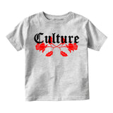 Culture Red Roses Infant Baby Boys Short Sleeve T-Shirt Grey