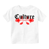 Culture Red Roses Infant Baby Boys Short Sleeve T-Shirt White