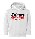 Culture Red Roses Toddler Boys Pullover Hoodie White
