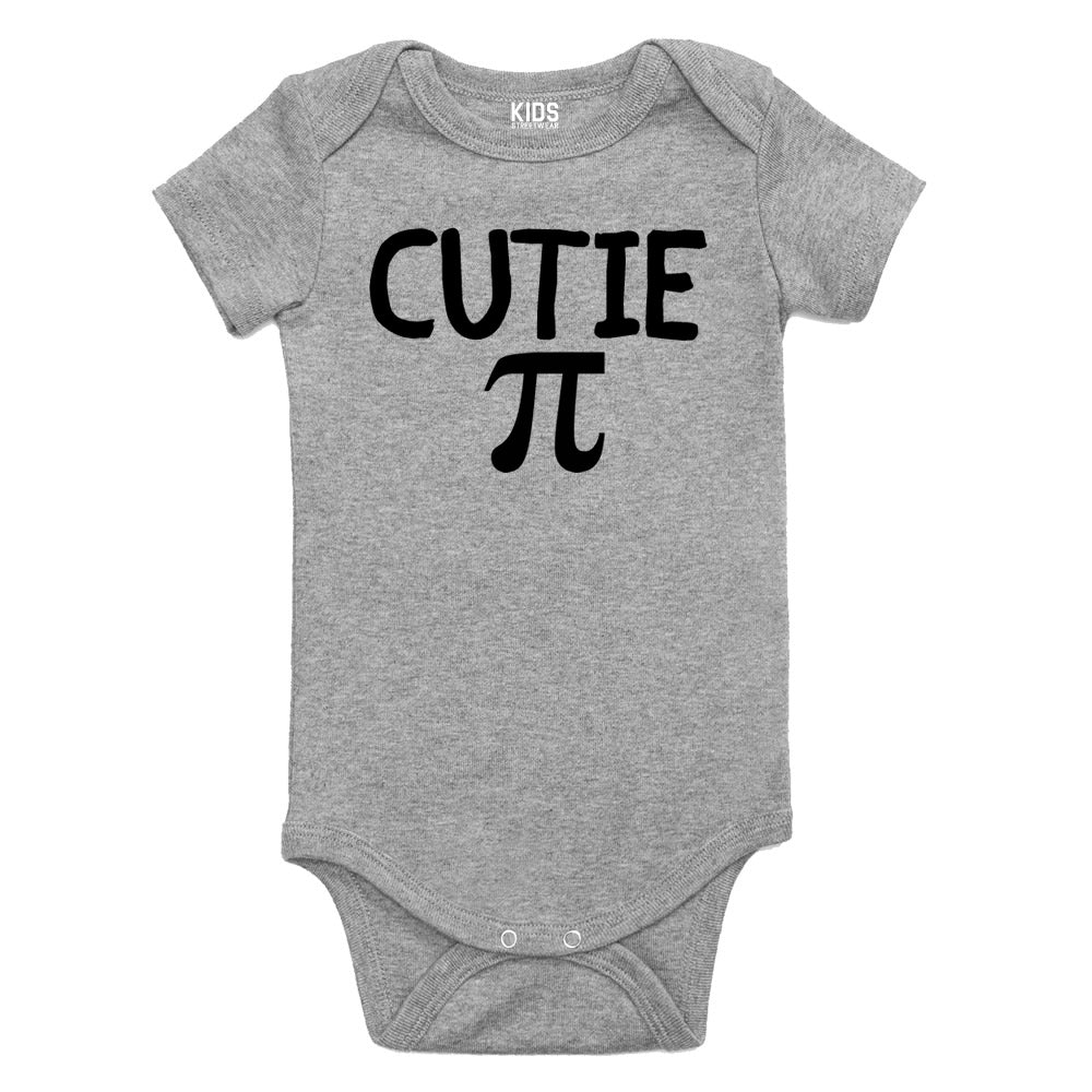 Cutie Pi Symbol Math Baby Bodysuit One Piece Grey