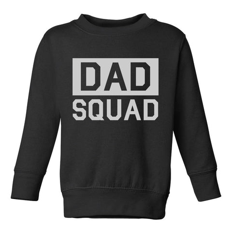 Dad Squad Toddler Boys Crewneck Sweatshirt Black