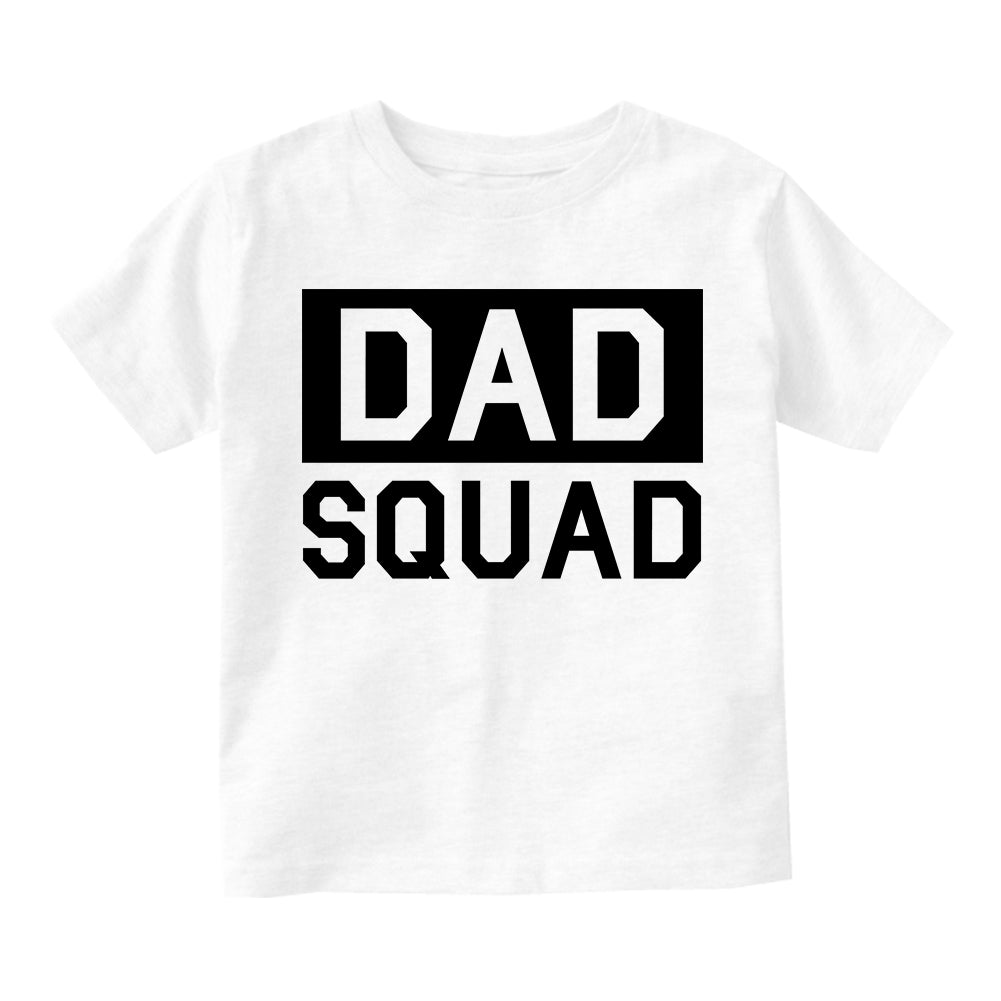 Dad Squad Toddler Boys Short Sleeve T-Shirt White