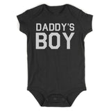 Daddys Boy Fathers Day Infant Baby Boys Bodysuit Black