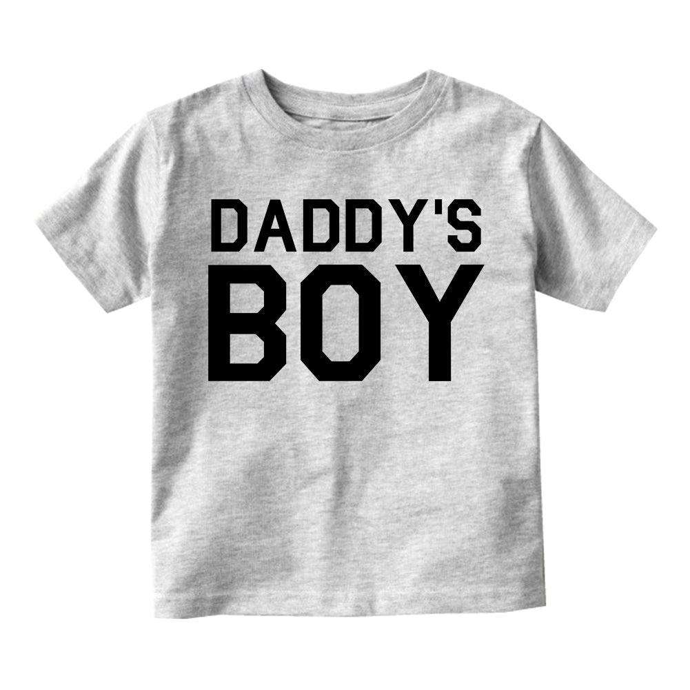 Daddys Boy Fathers Day Toddler Boys Short Sleeve T-Shirt Grey