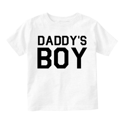 Daddys Boy Fathers Day Toddler Boys Short Sleeve T-Shirt White