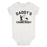 Daddys Fishing Buddy Baby Bodysuit One Piece White