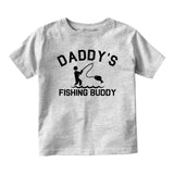 Daddys Fishing Buddy Baby Toddler Short Sleeve T-Shirt Grey