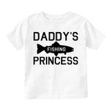Daddys Fishing Princess Infant Baby Girls Short Sleeve T-Shirt White
