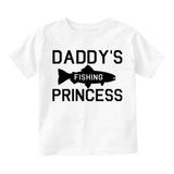 Daddys Fishing Princess Toddler Girls Short Sleeve T-Shirt White