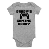 Daddys Gaming Buddy Infant Baby Boys Bodysuit Grey
