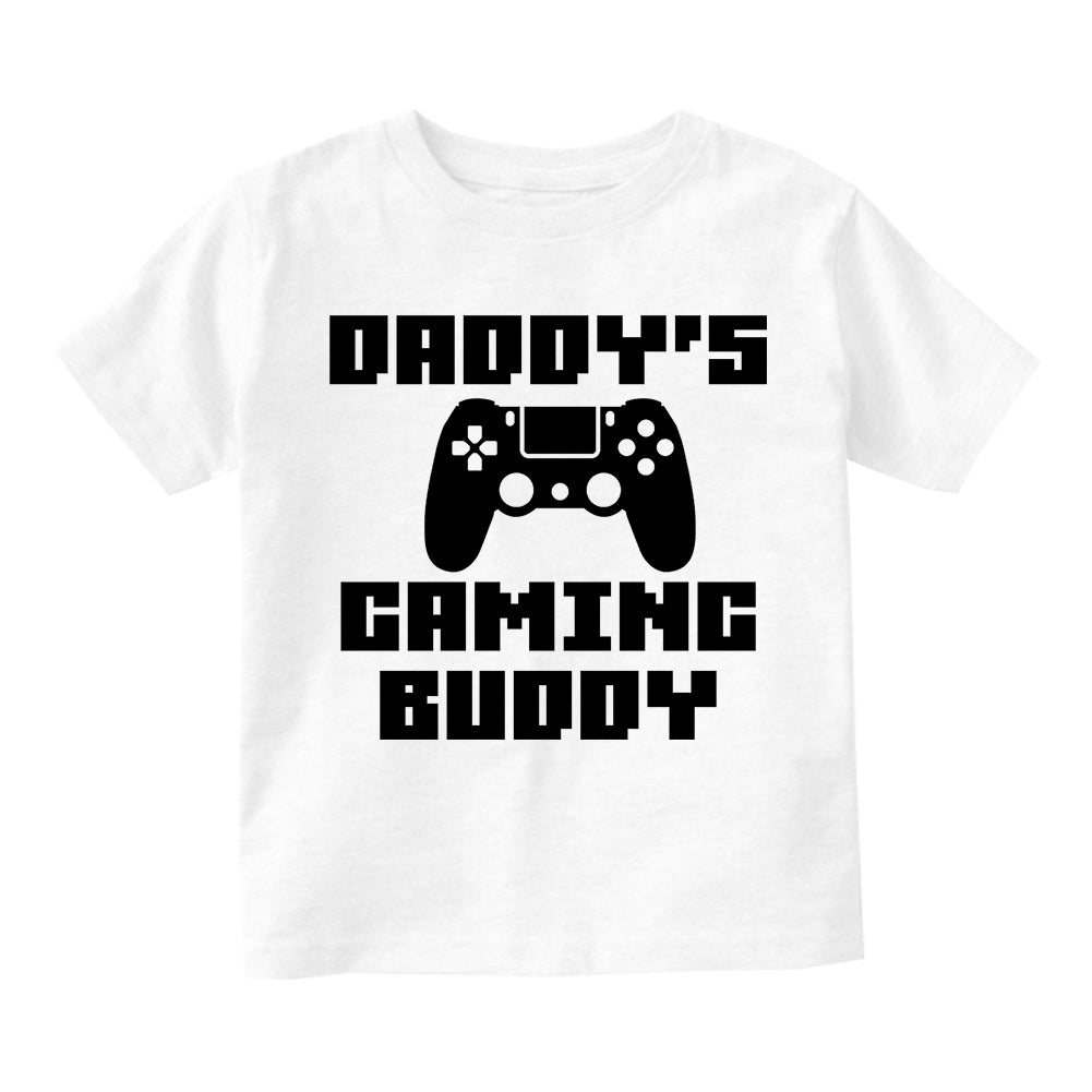 Daddys Gaming Buddy Infant Baby Boys Short Sleeve T-Shirt White