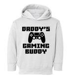 Daddys Gaming Buddy Toddler Boys Pullover Hoodie White