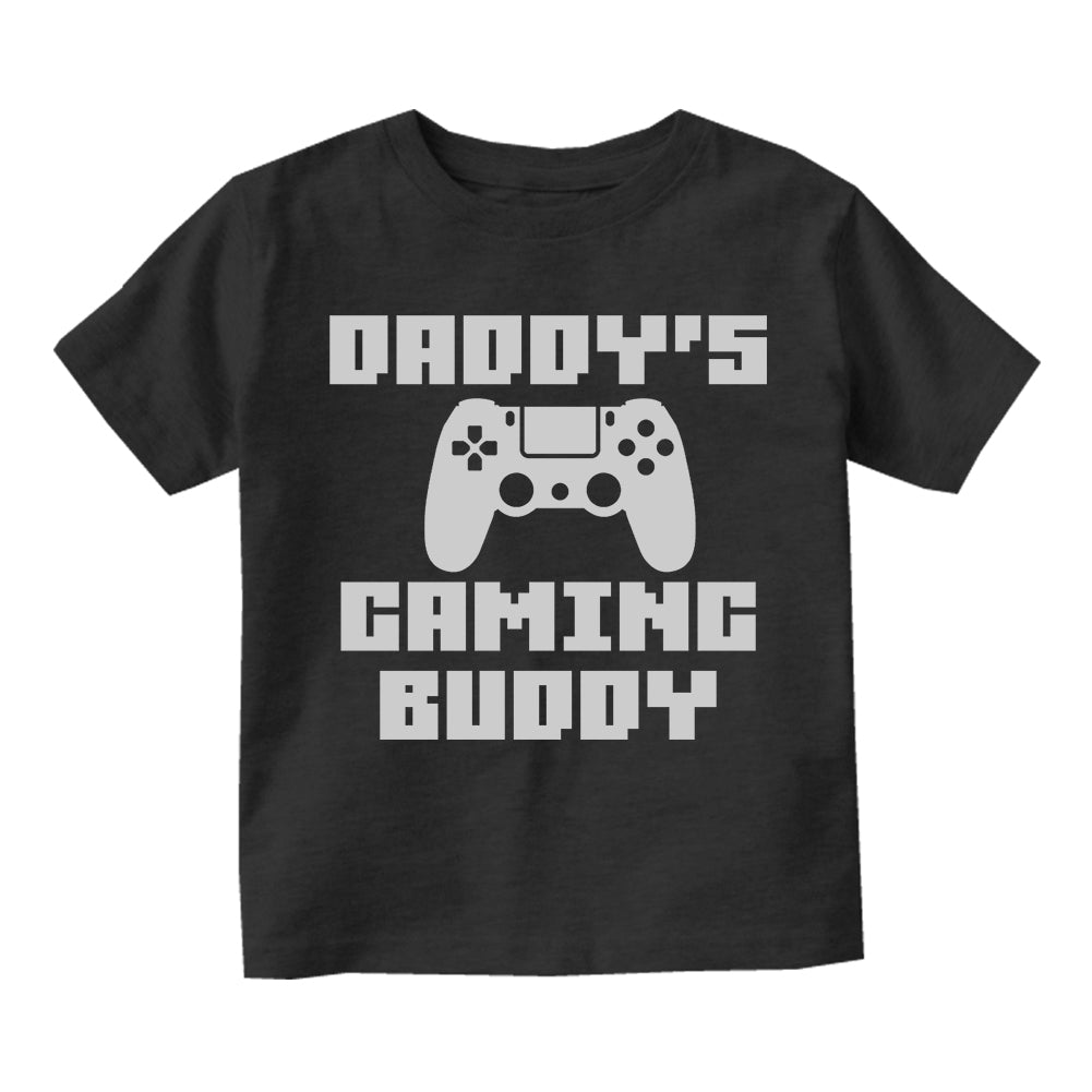 Daddys Gaming Buddy Toddler Boys Short Sleeve T-Shirt Black