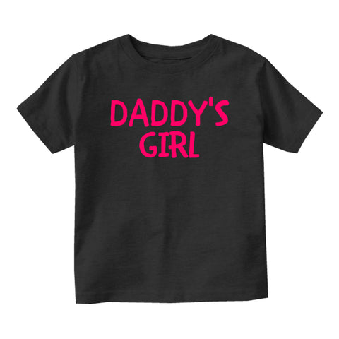 Daddys Girl Pink Baby Infant Short Sleeve T-Shirt Black