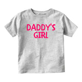 Daddys Girl Pink Baby Toddler Short Sleeve T-Shirt Grey