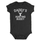 Daddys Hunting Buddy Deer Antlers Baby Bodysuit One Piece Black