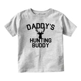 Daddys Hunting Buddy Deer Antlers Baby Infant Short Sleeve T-Shirt Grey