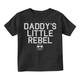 Daddys Little Rebel Emoji Infant Baby Boys Short Sleeve T-Shirt Black