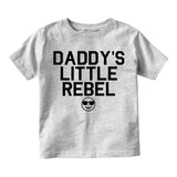 Daddys Little Rebel Emoji Infant Baby Boys Short Sleeve T-Shirt Grey