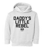 Daddys Little Rebel Emoji Toddler Boys Pullover Hoodie White