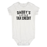 Daddys Little Tax Credit Funny Babyshower Infant Baby Boys Bodysuit White